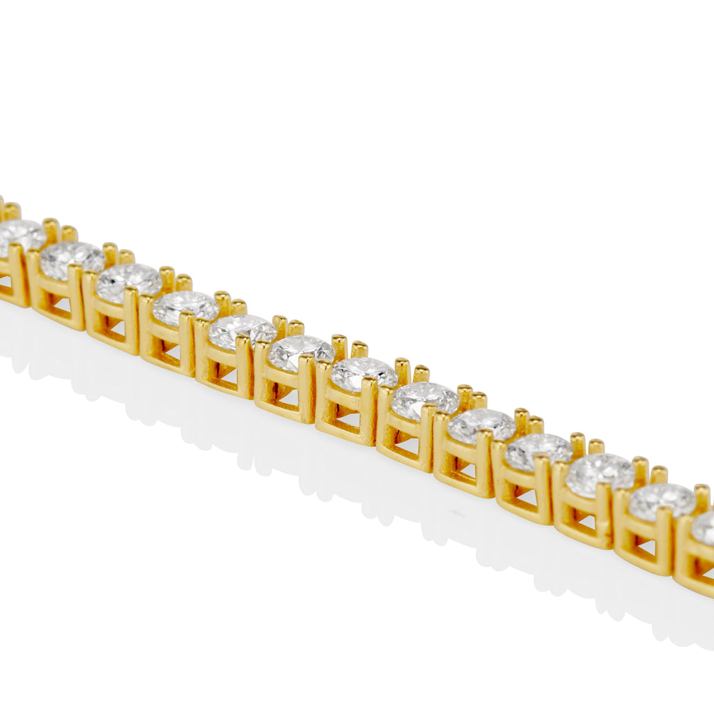 3mm Moissanite Tennis Bracelet in Yellow Gold Vermeil