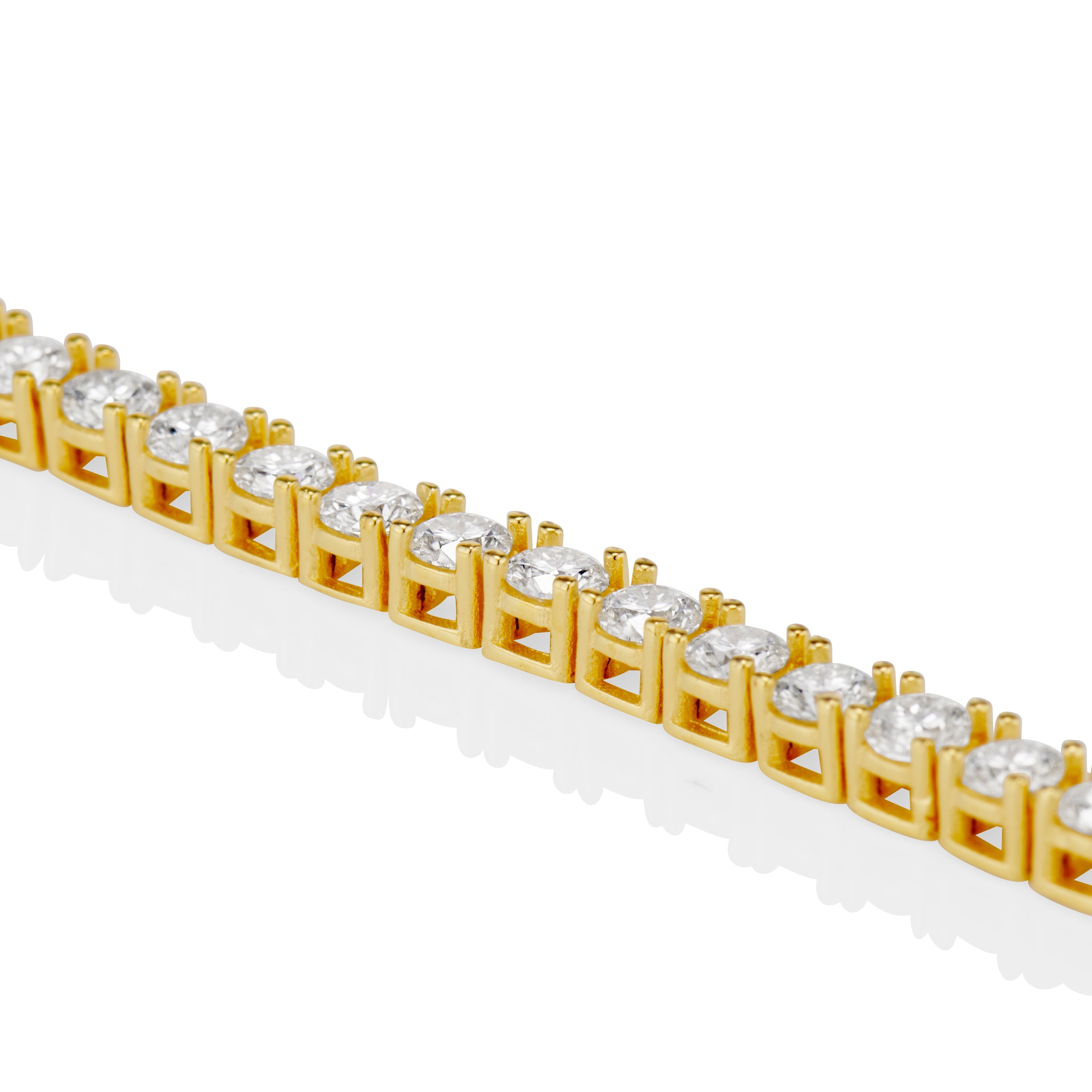 3mm Moissanite Tennis Bracelet in Yellow Gold Vermeil