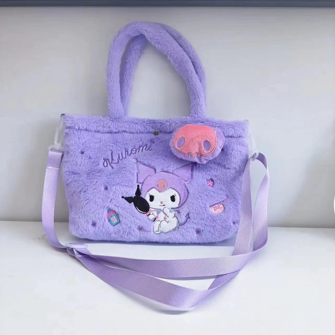 1pc Sanrio Hello Kitty Plush Bag Kawaii Kuromi My Melody Cute Cartoon Anime Handbag Cinnamoroll Storage Tote Bags Women Gifts