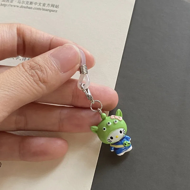 Colgante de paraguas Hello Kitty Sanrio KT Cat Nuevo Llavero Creativo de Resina, Colgante Versátil, Regalo para Niñas