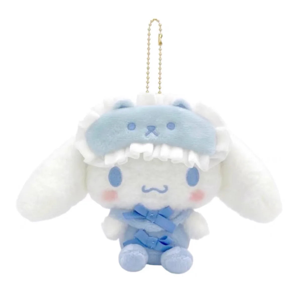 10Cm Cartoon Animation Hello Kitty Cinnamoroll Kuromi My Melody Eye Mask Plush Doll Keychain Kawaii Couple Backpack Pendant Gift