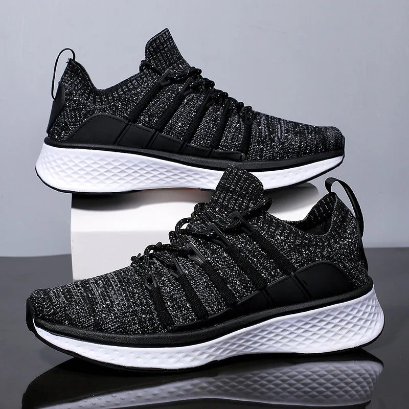 Men's Mi 2 Second-Generation Fishbone Mesh Soft-Soled, Slip-Resistant Knitted Casual All-Match Athletic Shoes.