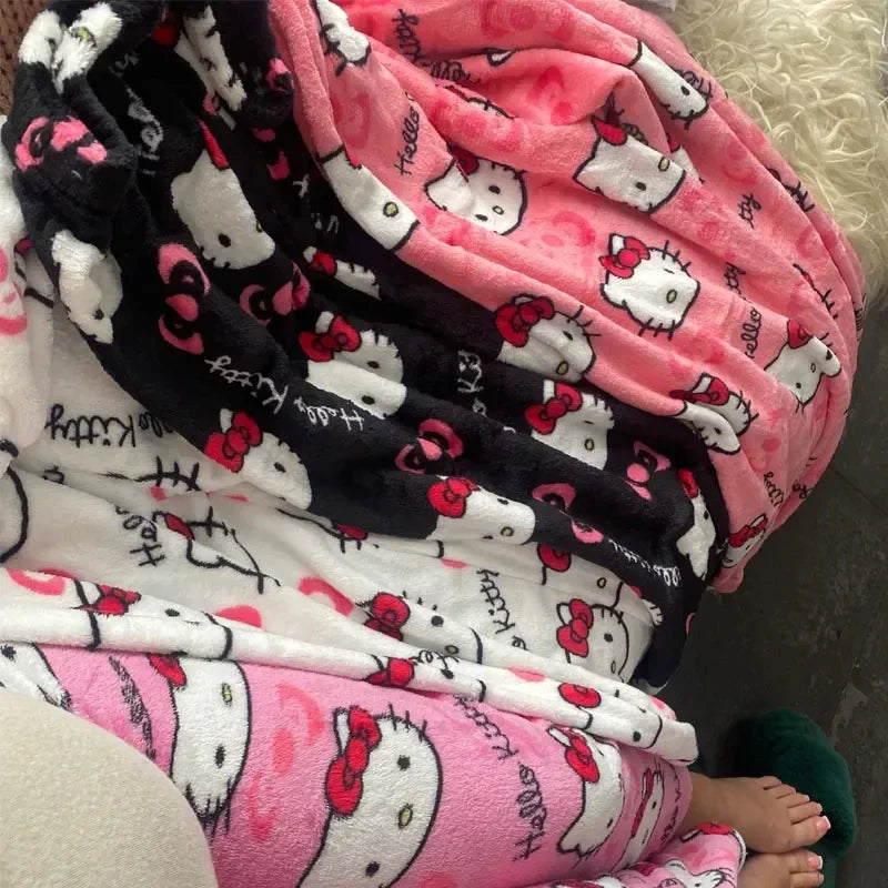 Y2K Hello Kitty Pajamas Pants Anime Women's Pajama Pants Sanrio Cartoon Fashion Home Sleepwear Trousers Leisure Home Clothing