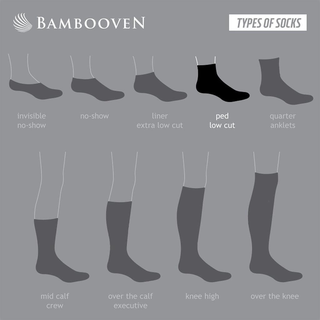 Bambooven Men’s Bamboo Lightweight Dress & Trouser Socks – (6 Pack) 634