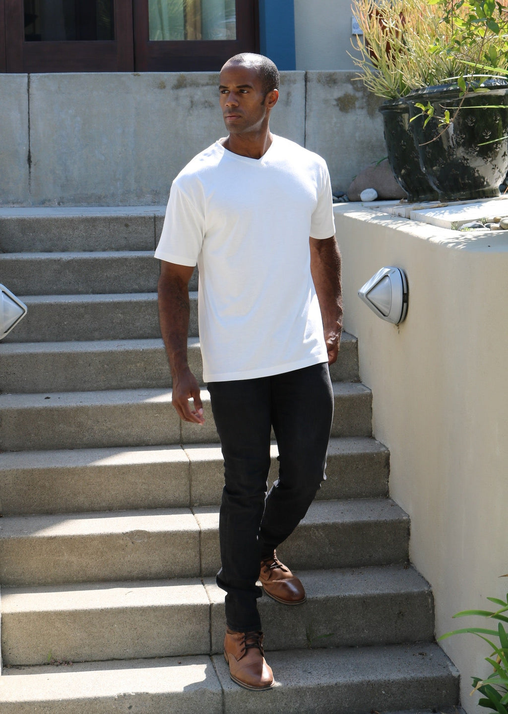 Clearance Men's Bamboo Viscose V-Neck T-Shirt