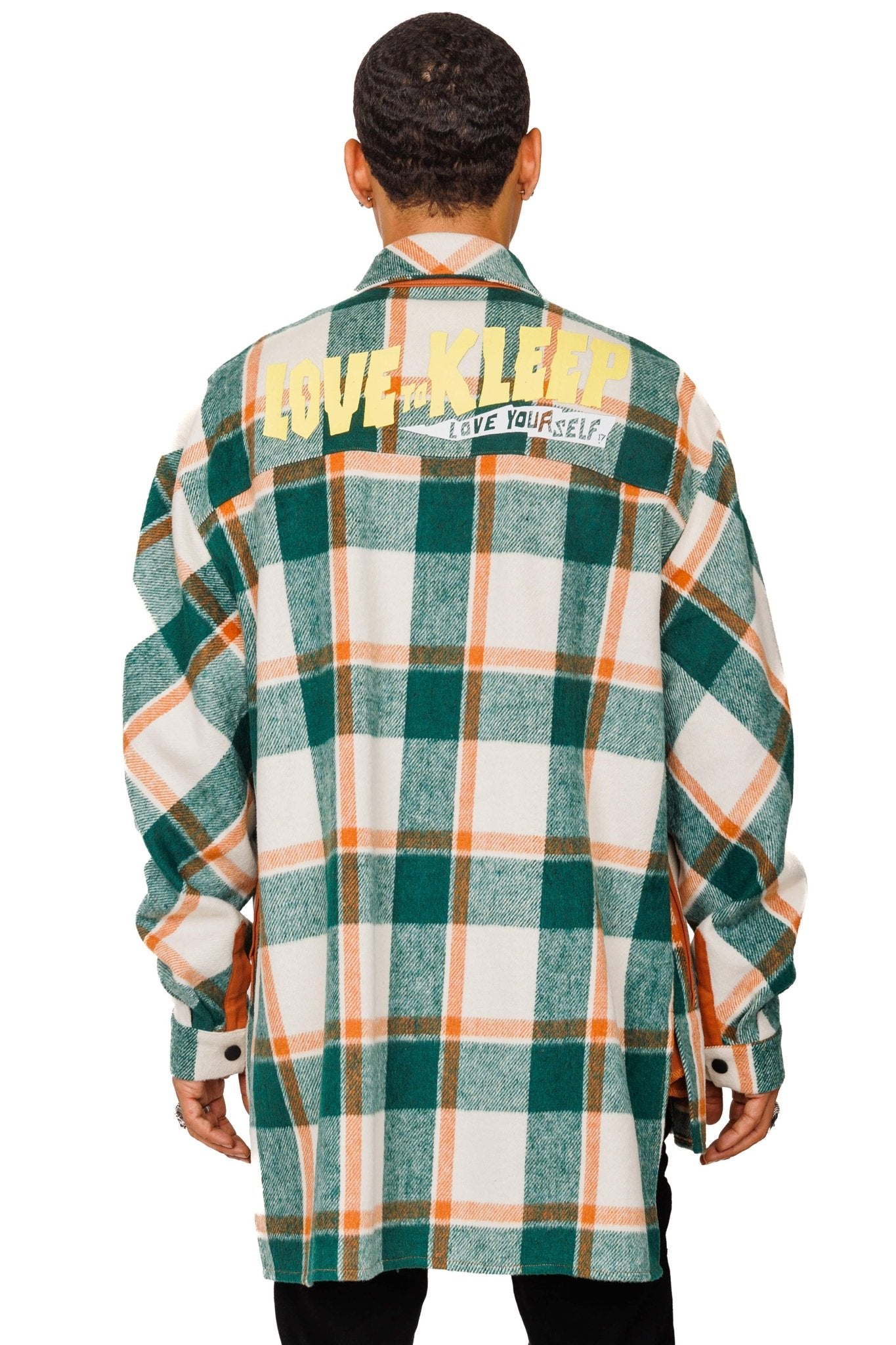 ZAFFRE Men's premium heavy flannel elongated oversize shirt