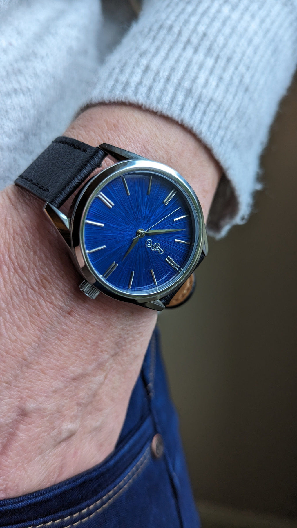 Blue Sunburst Watch