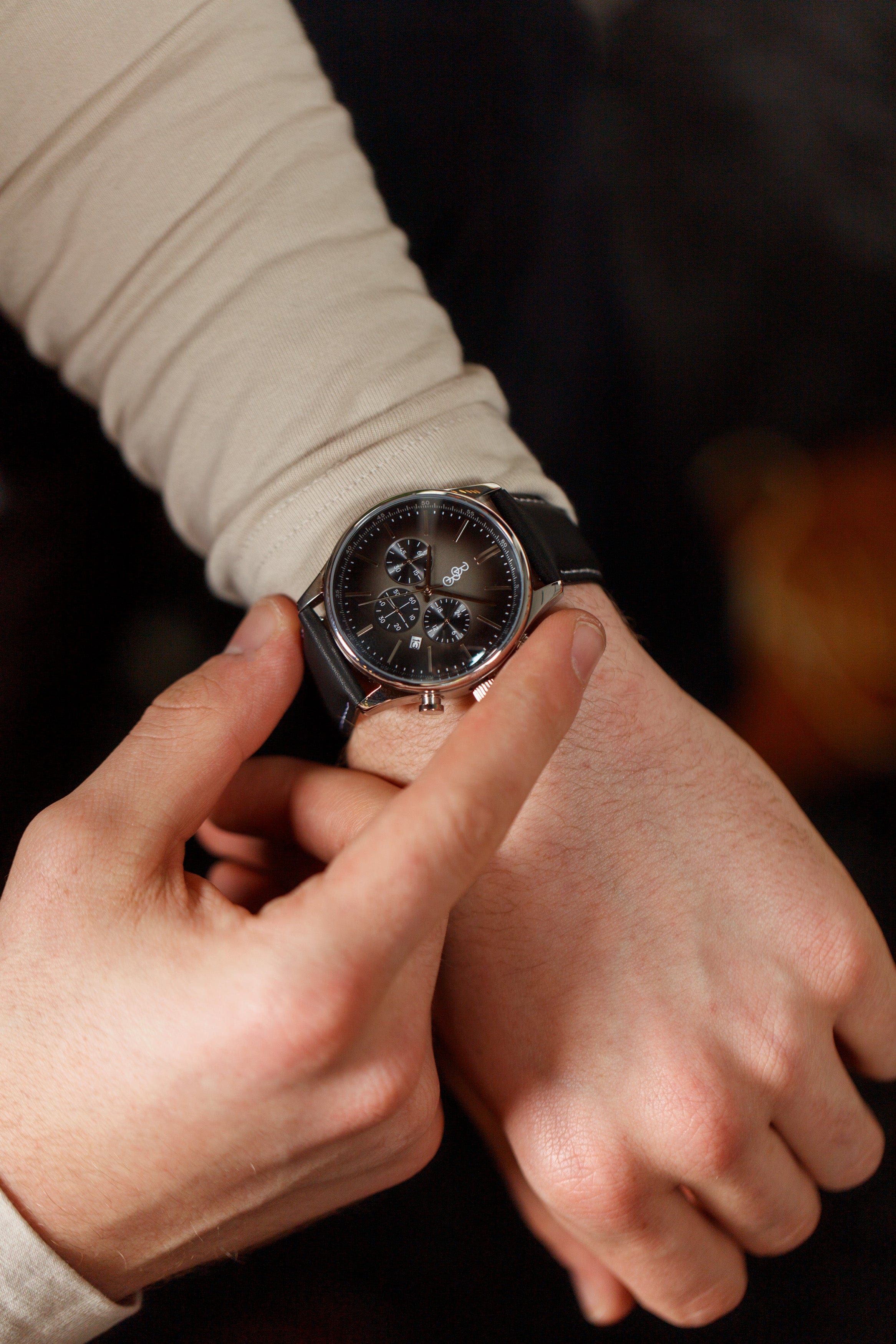 Gray Retro Chronograph